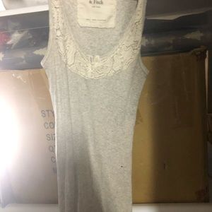 Women’s grey and white cotton tank top